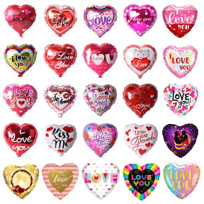 10pcs 18inch Valentines Helium Balloons I Love You Heart Shaped Foil Balloon Romantic Wedding Valentine's Day  Party Decorations