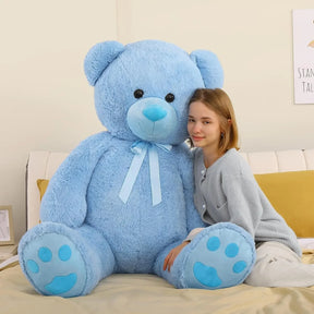 Giant 5 Feet Teddy Bear Stuffed Animal, Soft and Huggable Valentines Day Teddy Bear Plush for Girlfriend and Boyfriend