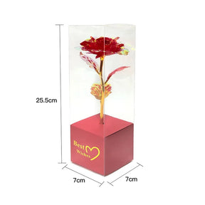 Valentines Day Gift for Girlfriend Eternal Rose LED Light Foil Flower In Glass Cover Mothers Day Wedding favors Bridesmaid Gift