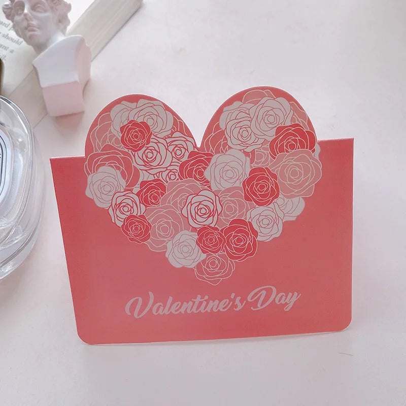 10pcs Cards Valentines Day Gift Love Postcard Wedding Invitation Greeting Cards Anniversary for Her Valentines Day Gift Card