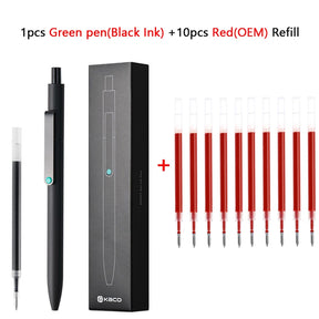 Kawaii Kaco Press Gel Pen School Stationery 0.5mm Quick Dry Black ink Signature Pens 800 Meter Fluent Writing for Office