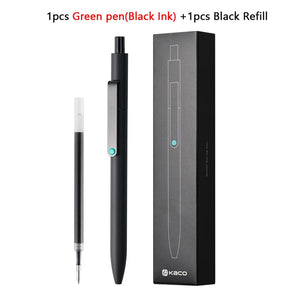 Kawaii Kaco Press Gel Pen School Stationery 0.5mm Quick Dry Black ink Signature Pens 800 Meter Fluent Writing for Office