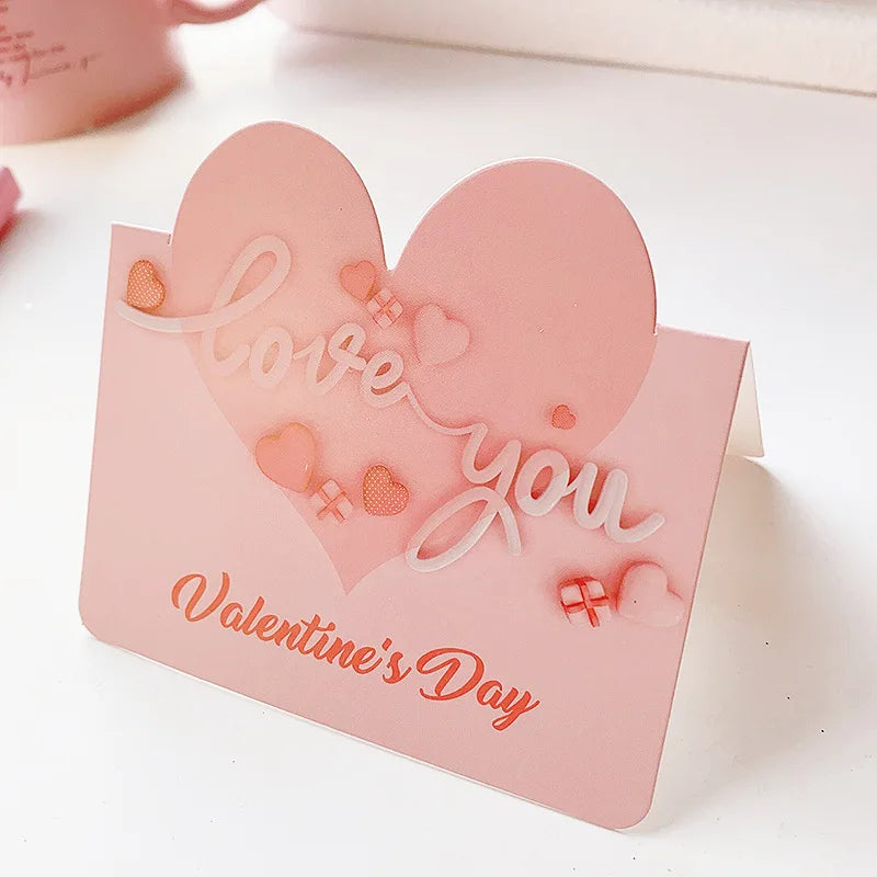 10pcs Cards Valentines Day Gift Love Postcard Wedding Invitation Greeting Cards Anniversary for Her Valentines Day Gift Card