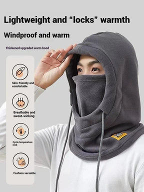 Winter Warm Hat with Mask and Neck Warmer 3-in-1 Windproof Balaclava forMen and Women Masked hat Cycling Cold Weather Protection