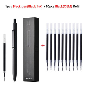 Kawaii Kaco Press Gel Pen School Stationery 0.5mm Quick Dry Black ink Signature Pens 800 Meter Fluent Writing for Office