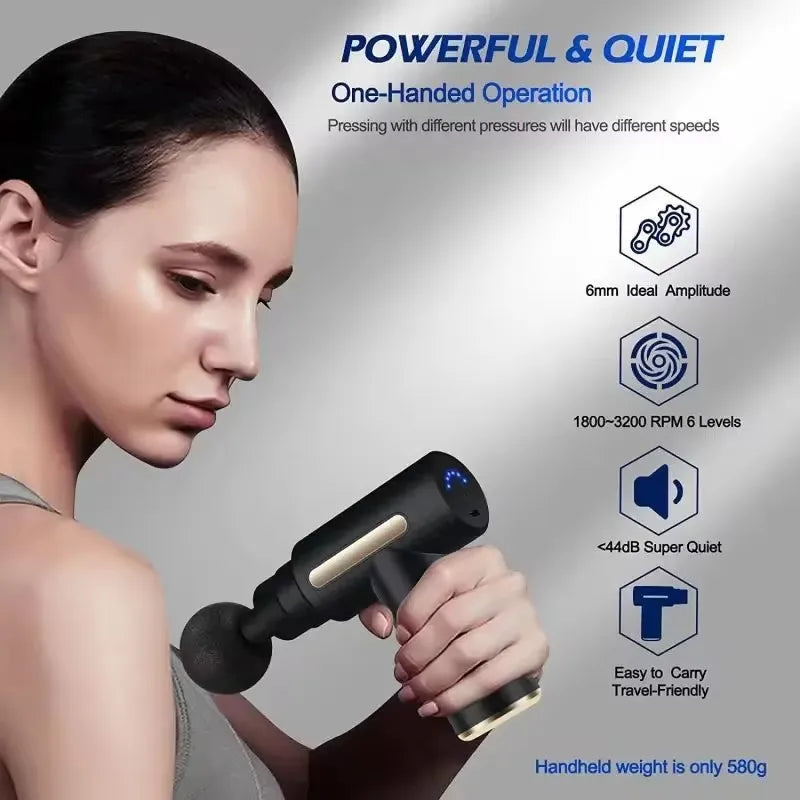 2025 fascia gun muscle relaxation massager electric vibration massage gun professional grade neck mask gun