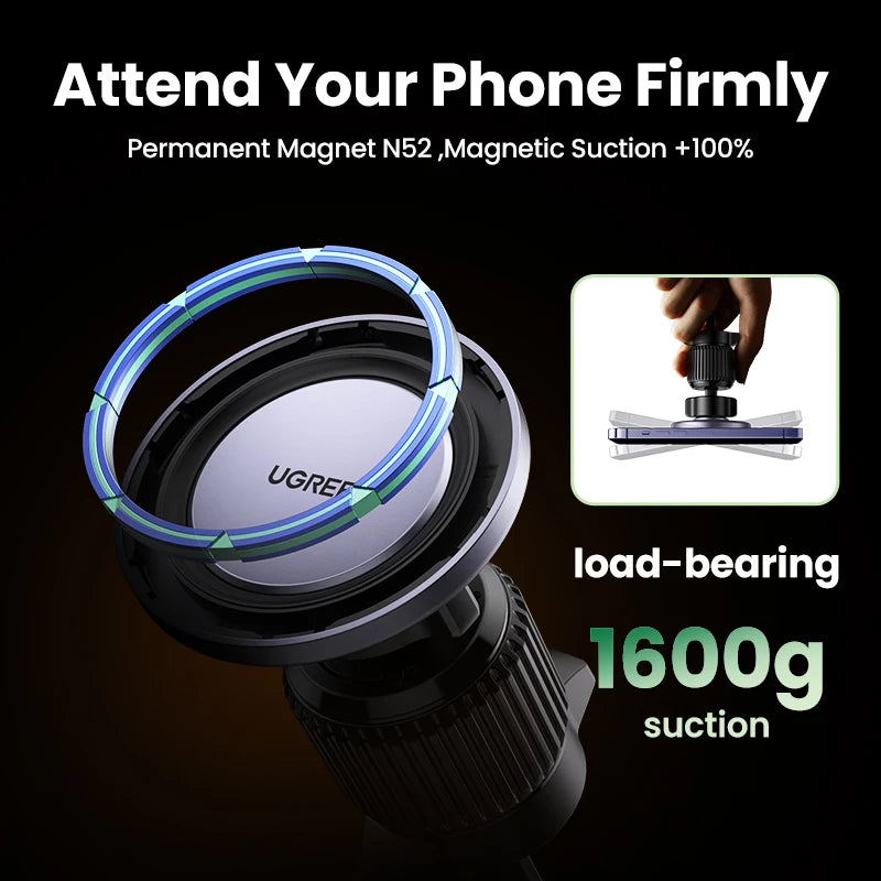 UGREEN Magnetic Car Phone Holder Air Vent Car Phone Stand For Magsafe iPhone 16 15 14 ProMax Xiaomi Samsung Strong Magnet Holder