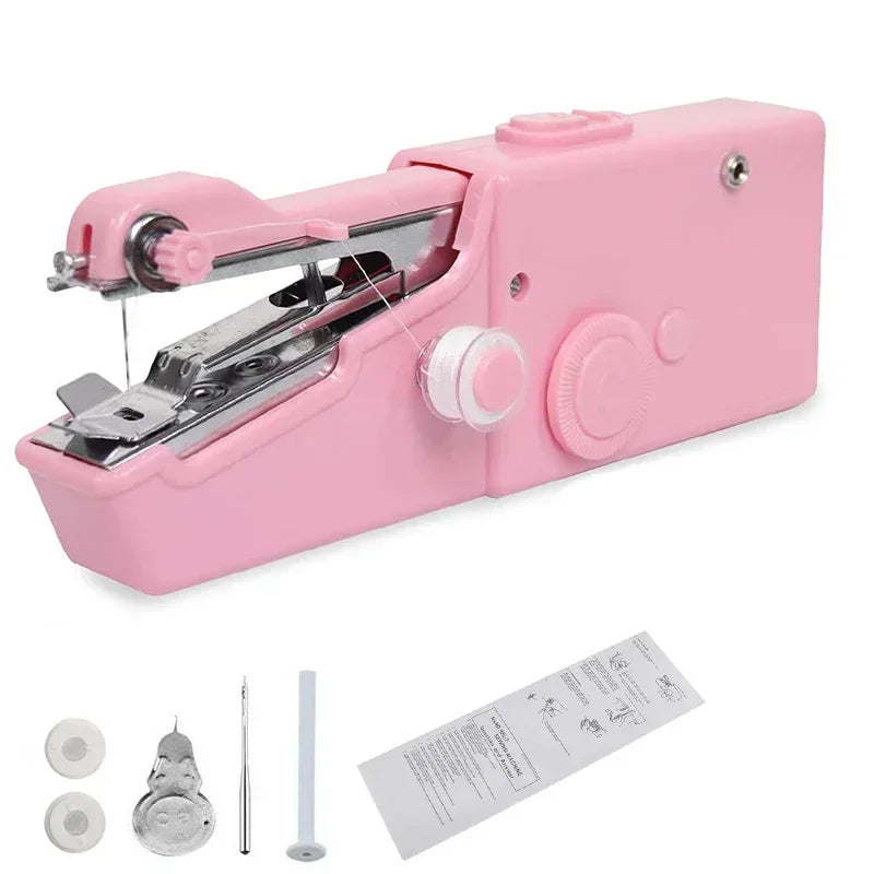 Portable Handheld Sewing Machine Mini Stitch Sew Needlework Cordless Clothes Fabrics Electric Sewing Machine