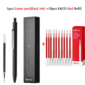 Kawaii Kaco Press Gel Pen School Stationery 0.5mm Quick Dry Black ink Signature Pens 800 Meter Fluent Writing for Office