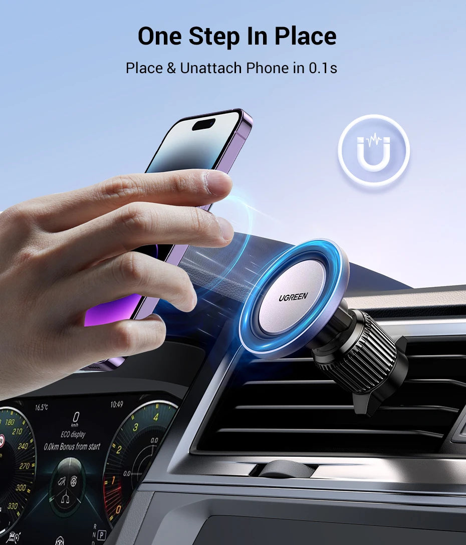 UGREEN Magnetic Car Phone Holder Air Vent Car Phone Stand For Magsafe iPhone 16 15 14 ProMax Xiaomi Samsung Strong Magnet Holder