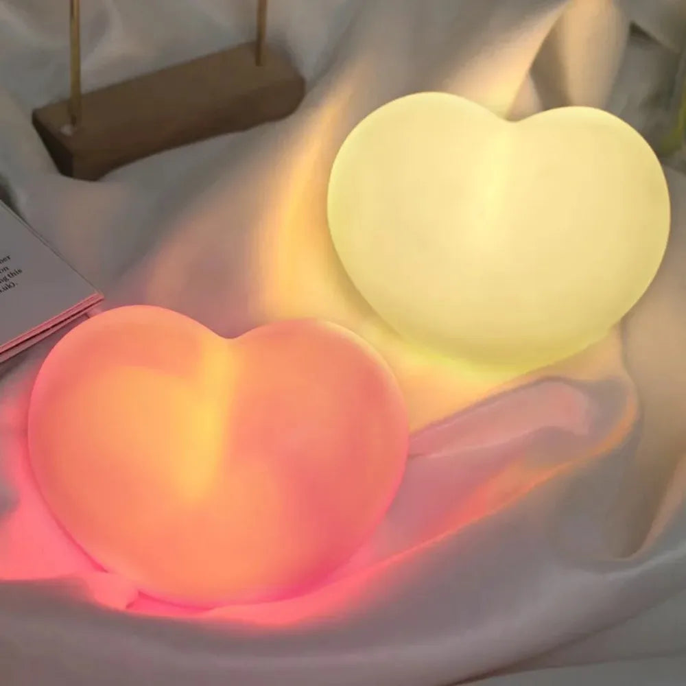 Romantic 3D Love-Heart Shape Lamps Funny Unique Ambient Light DIY Atmosphere Decoration Valentine's Day Table Ornaments Fashion