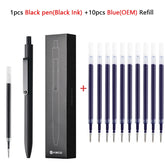 Kawaii Kaco Press Gel Pen School Stationery 0.5mm Quick Dry Black ink Signature Pens 800 Meter Fluent Writing for Office