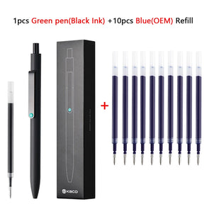 Kawaii Kaco Press Gel Pen School Stationery 0.5mm Quick Dry Black ink Signature Pens 800 Meter Fluent Writing for Office